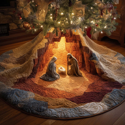 Blessed Manger Quilted Tree Skirt GFTOYC2520