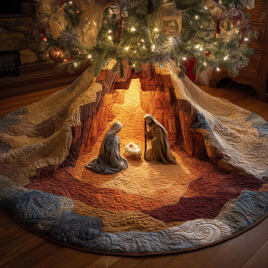 Blessed Manger Quilted Tree Skirt GFTOYC2520