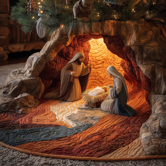 Blessed Manger Quilted Tree Skirt GFTOYC2521