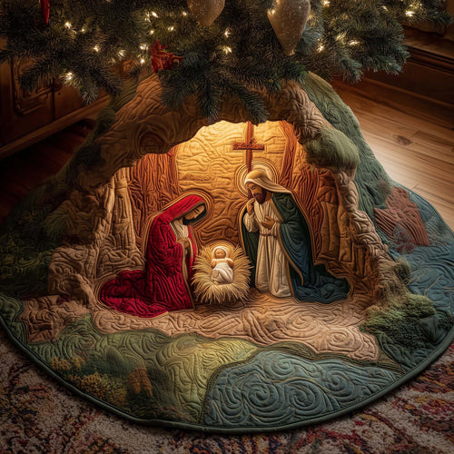 Blessed Manger Quilted Tree Skirt GFTOYC2522