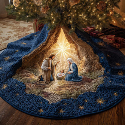 Blessed Manger Quilted Tree Skirt GFTOYC2523