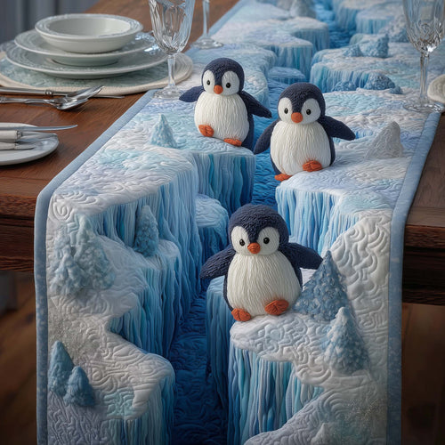 Glacier Penguin Quilted Table Runner GFTOYC2562