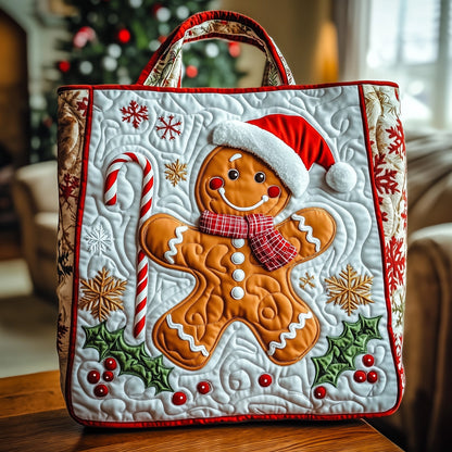 Gingerbread Christmas Quilted Tote Bag GFTOYC266