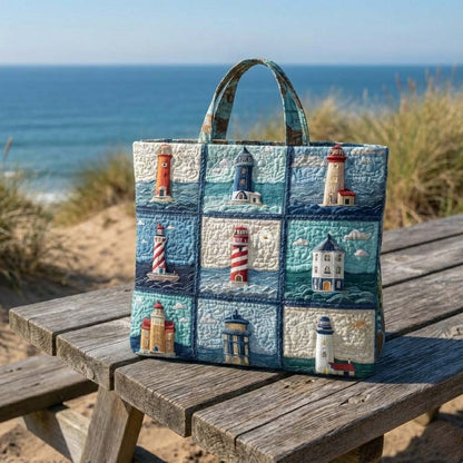 Lighthouse View Quilted Tote Bag GFTOYC2677