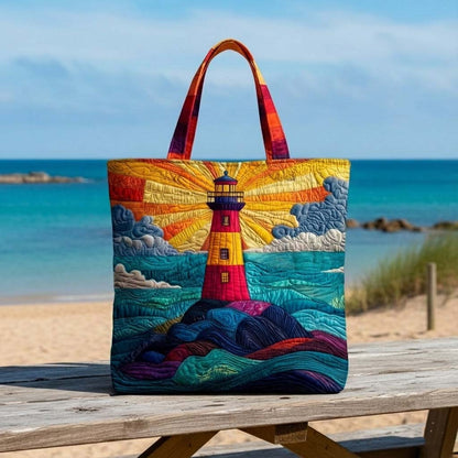 Lighthouse View Quilted Tote Bag GFTOYC2679