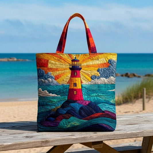 Lighthouse View Quilted Tote Bag GFTOYC2679