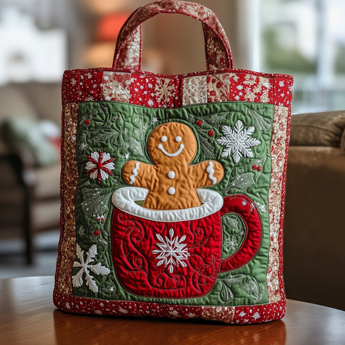 Gingerbread Christmas Quilted Tote Bag GFTOYC271