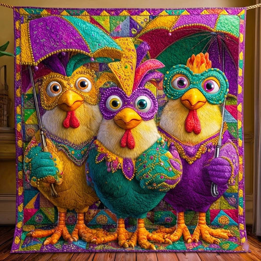 Whimsical Chicken Quilted Blanket GFTOYC2732