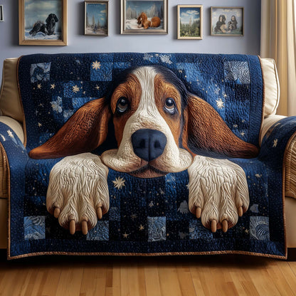 Basset Hound Quilted Sofa Cover GFTOYC2775