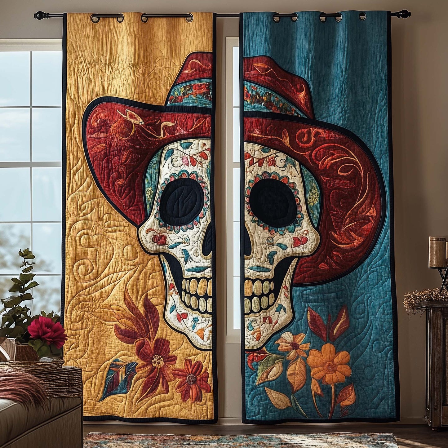 Western Vibe Quilted Curtains GFTOYC2789