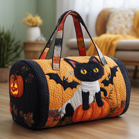 Halloween Cat Quilted Duffle Bag GFTOYC283