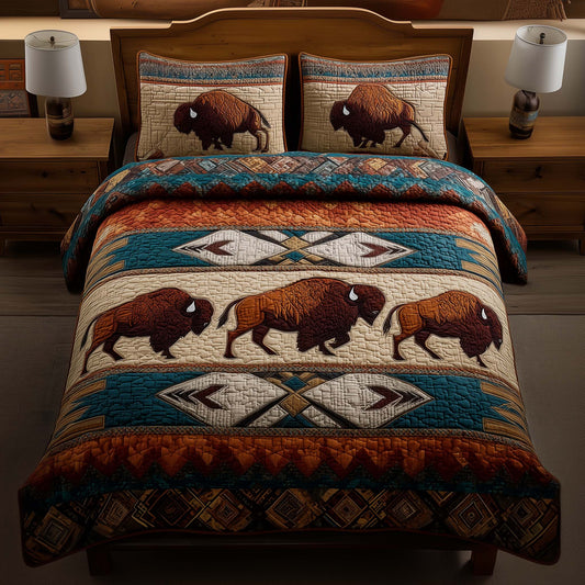 Golden Native 3-Piece Quilted Bedding Set GFTOYC2855