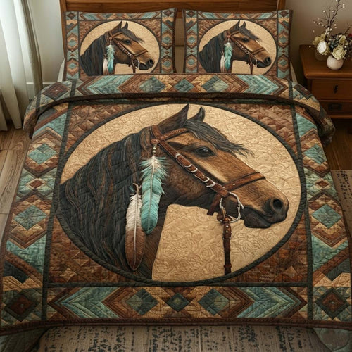 Golden Native 3-Piece Quilted Bedding Set GFTOYC2858