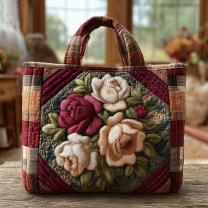 Rose Patchwork Quilted Tote Bag GFTOYC2859