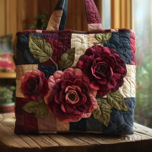 Rose Patchwork Quilted Tote Bag GFTOYC2861