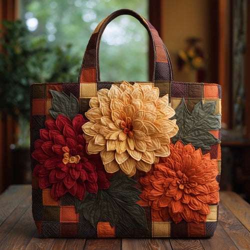 Dahlia Patchwork Quilted Tote Bag GFTOYC2863