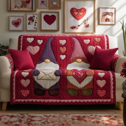 Tender Hearts Quilted Sofa Cover GFTOYC2869