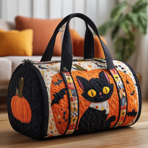 Halloween Cat Quilted Duffle Bag GFTOYC287