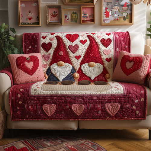 Tender Hearts Quilted Sofa Cover GFTOYC2870