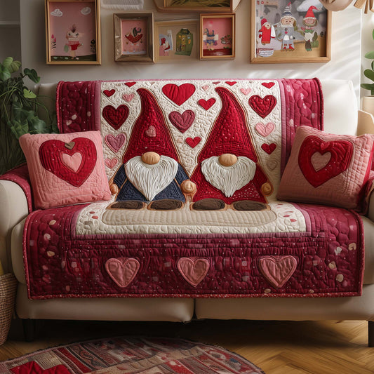 Tender Hearts Quilted Sofa Cover GFTOYC2870