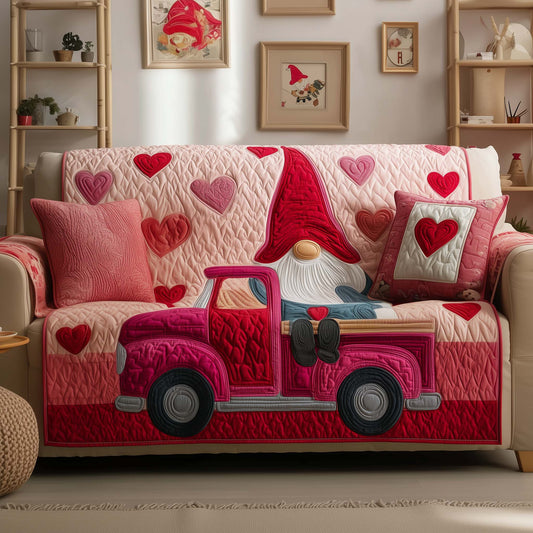 Tender Hearts Quilted Sofa Cover GFTOYC2871