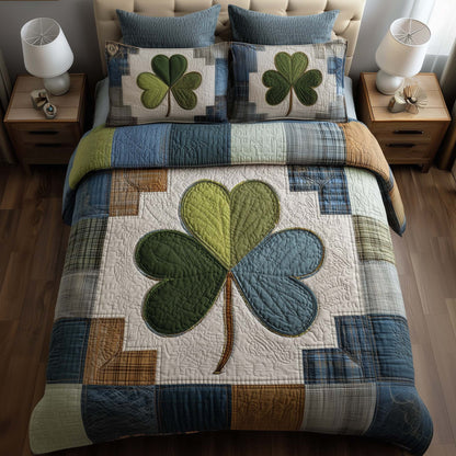 Emerald Shamrock 3-Piece Quilted Bedding Set GFTOYC2881