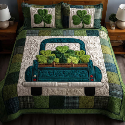 Emerald Shamrock 3-Piece Quilted Bedding Set GFTOYC2883