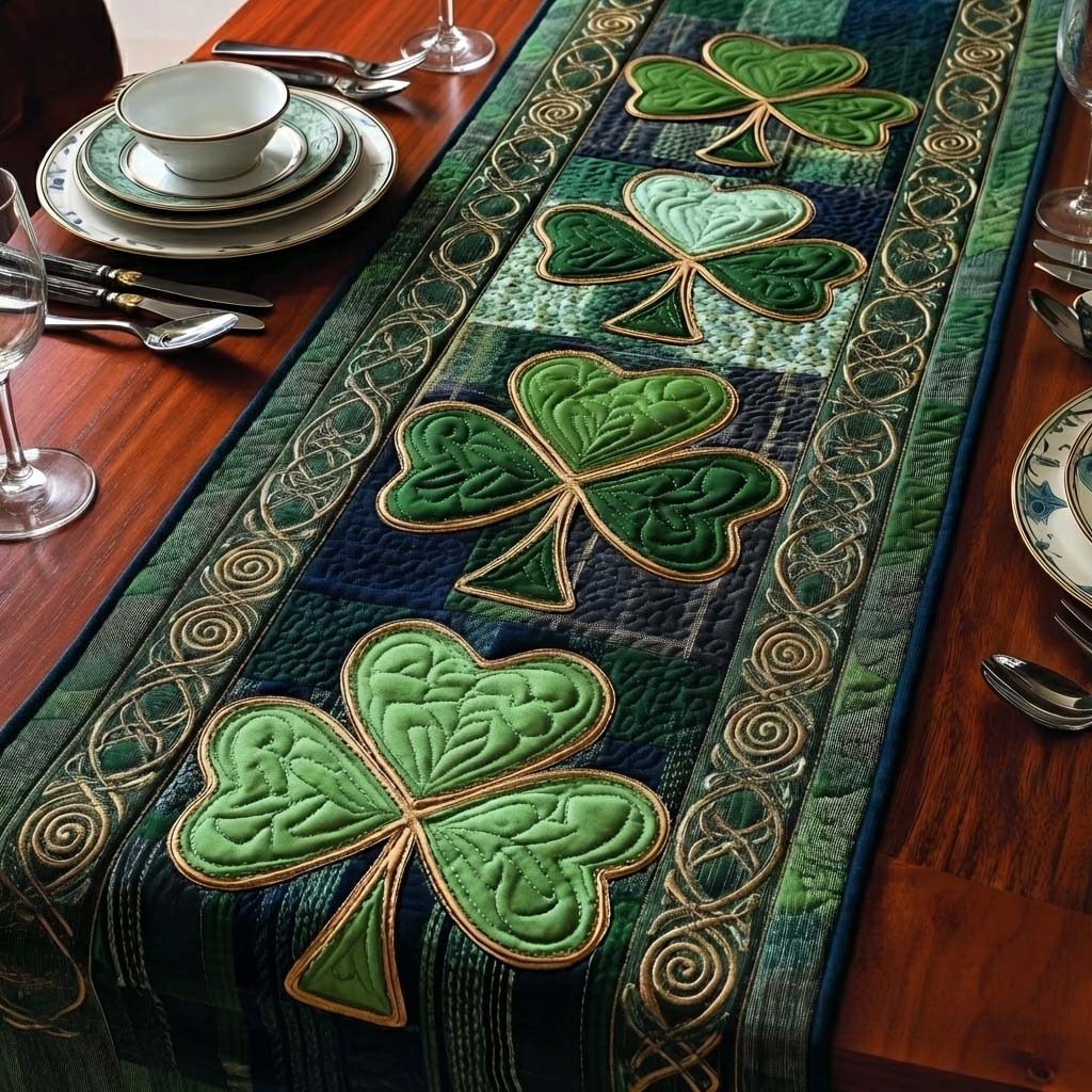 Emerald Blessing Quilted Table Runner GFTOYC2909