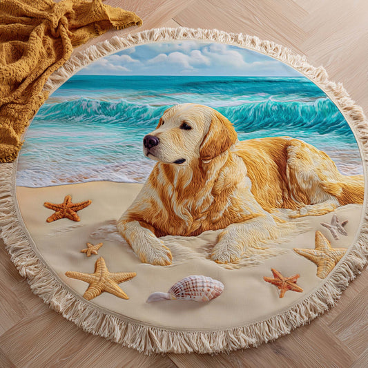 Golden Shore Round Beach Towel GFTOYC2934