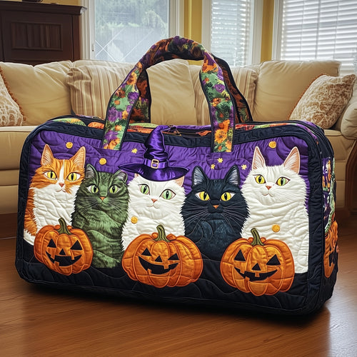 Halloween Cat Quilted Duffle Bag GFTOYC294