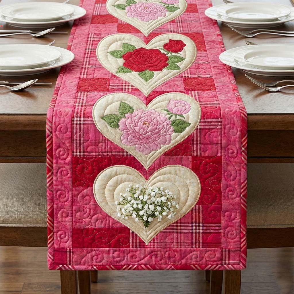 Floral Love Quilted Table Runner GFTOYC2978