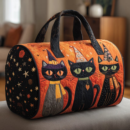 Halloween Cat Quilted Duffle Bag GFTOYC297
