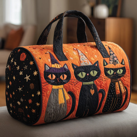 Halloween Cat Quilted Duffle Bag GFTOYC297