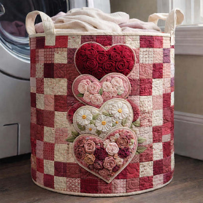 Floral Love Quilted Laundry Basket GFTOYC3003