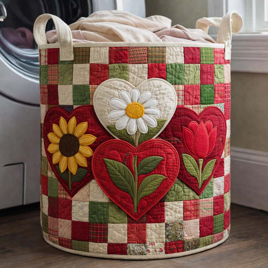 Floral Love Quilted Laundry Basket GFTOYC3005