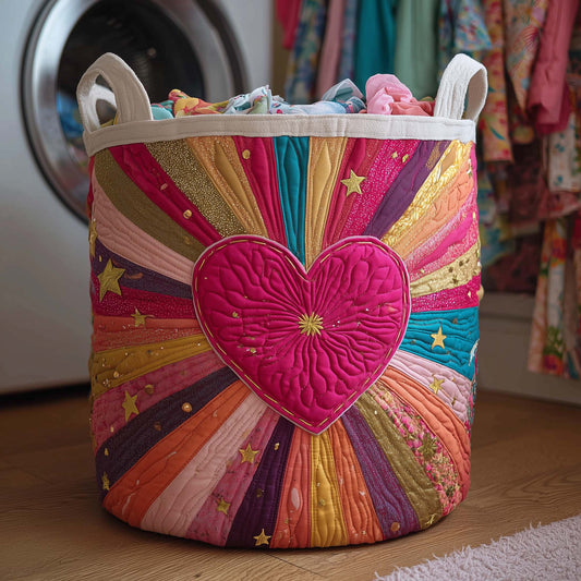Floral Love Quilted Laundry Basket GFTOYC3009