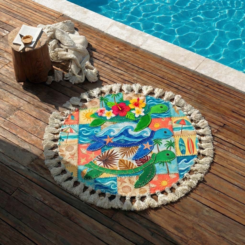 Soul Turtle Round Beach Towel GFTOYC3013