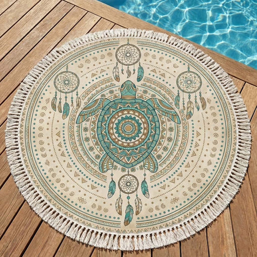 Soul Turtle Round Beach Towel GFTOYC3016