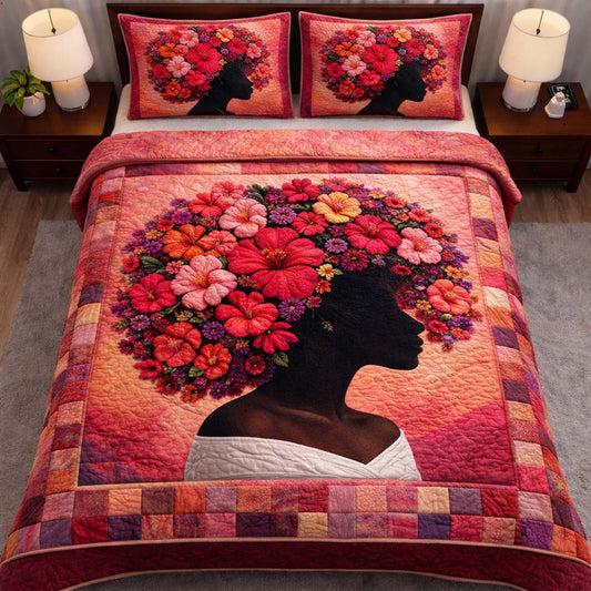 Divine Melanin 3-Piece Quilted Bedding Set GFTOYC3039