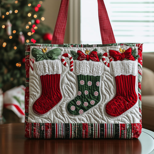 Christmas Stocking Quilted Tote Bag GFTOYC304