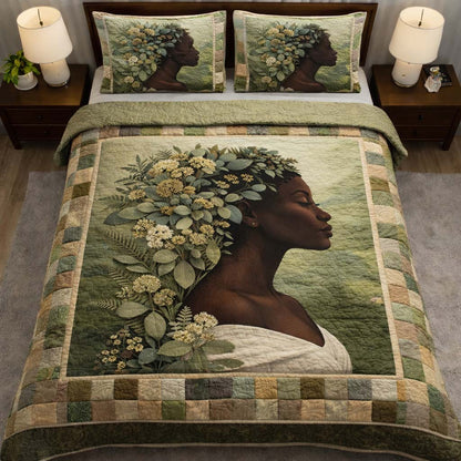 Divine Melanin 3-Piece Quilted Bedding Set GFTOYC3040