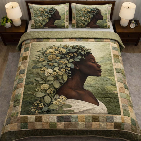 Divine Melanin 3-Piece Quilted Bedding Set GFTOYC3040