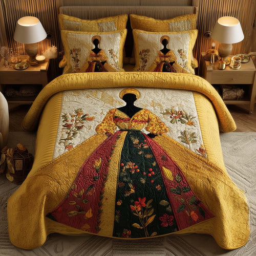 Divine Melanin 3-Piece Quilted Bedding Set GFTOYC3041