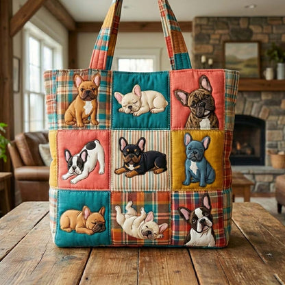 Frenchie Bulldog Quilted Tote Bag GFTOYC3043