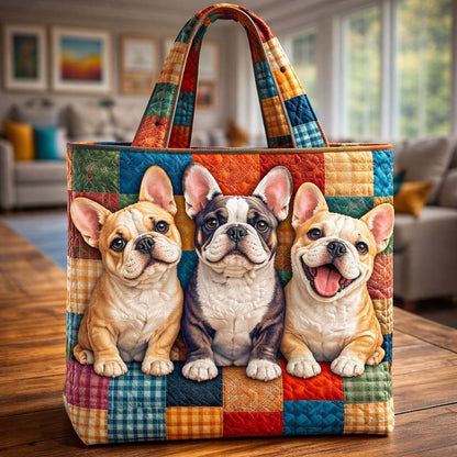 Frenchie Bulldog Quilted Tote Bag GFTOYC3049