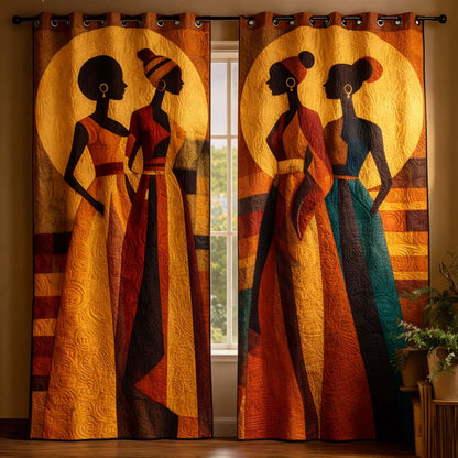 Melanin Queen Quilted Curtains GFTOYC3064