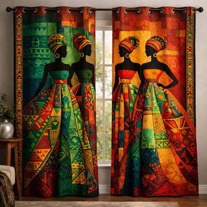 Melanin Queen Quilted Curtains GFTOYC3066