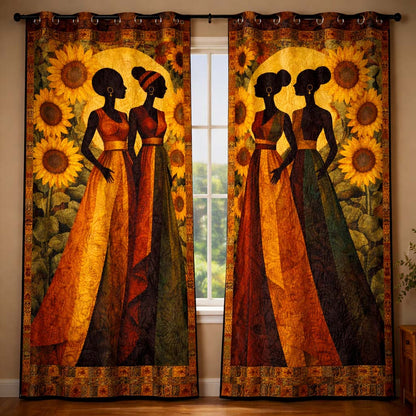 Melanin Queen Quilted Curtains GFTOYC3067