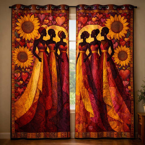Melanin Queen Quilted Curtains GFTOYC3068