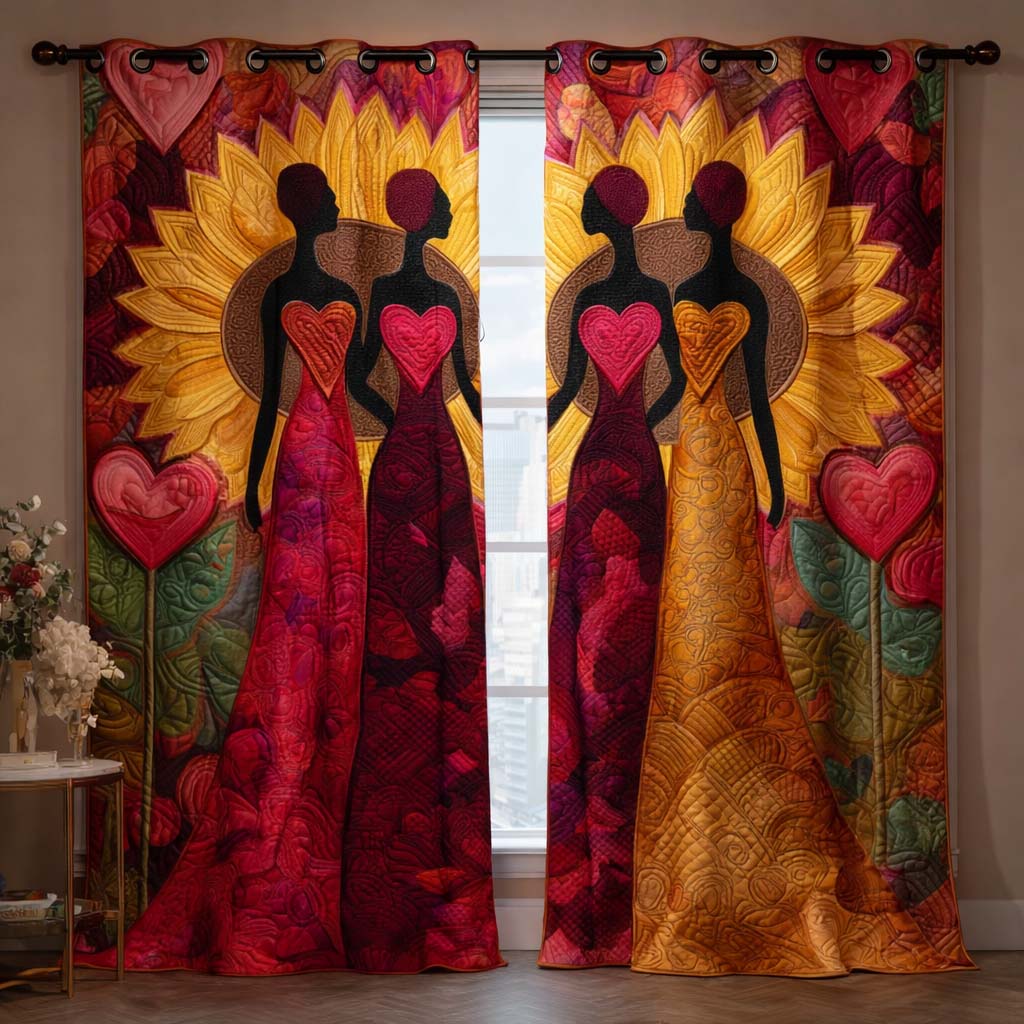 Melanin Queen Quilted Curtains GFTOYC3070